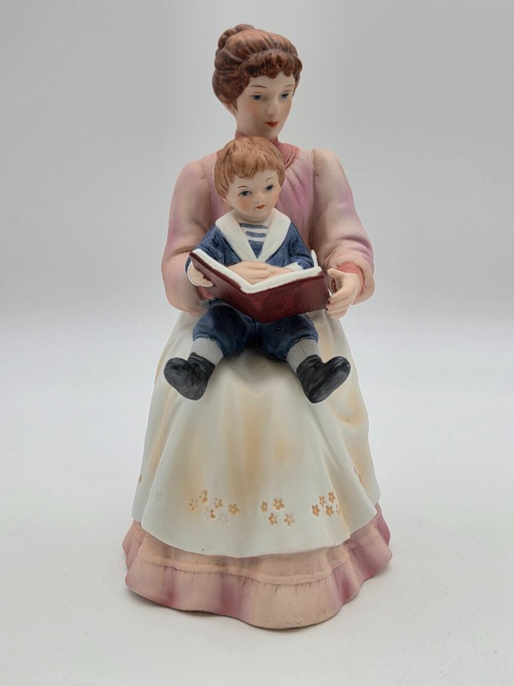 Vintage Homco 8858 Porcelain Figurine Mother Child